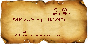 Sárközy Miklós névjegykártya